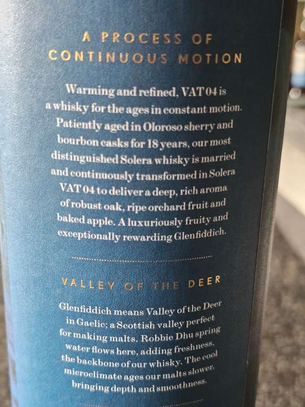 Glenfiddich Perpetual Collection VAT 04 Aged 18 Years