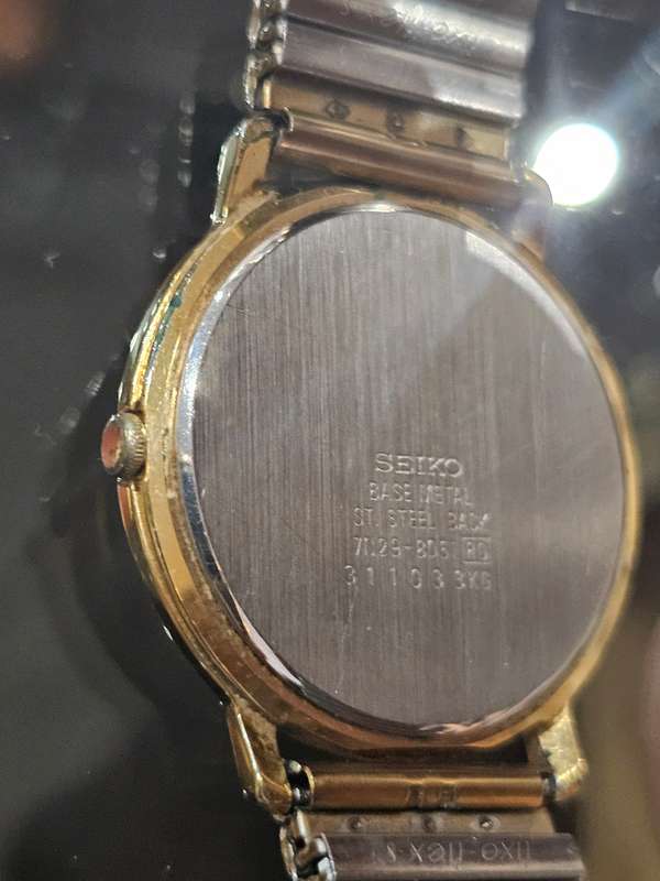 Vintage Seiko Gold with Roman numerals Classic Dress Watch