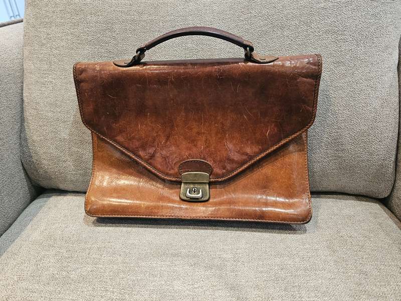 The Trend Vintage Leather Laptop Briefcase Bag