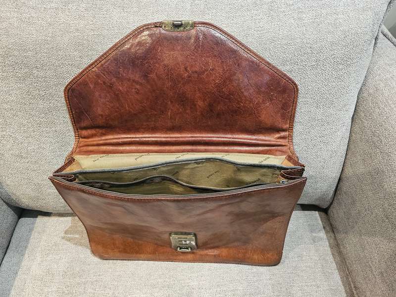 The Trend Vintage Leather Laptop Briefcase Bag
