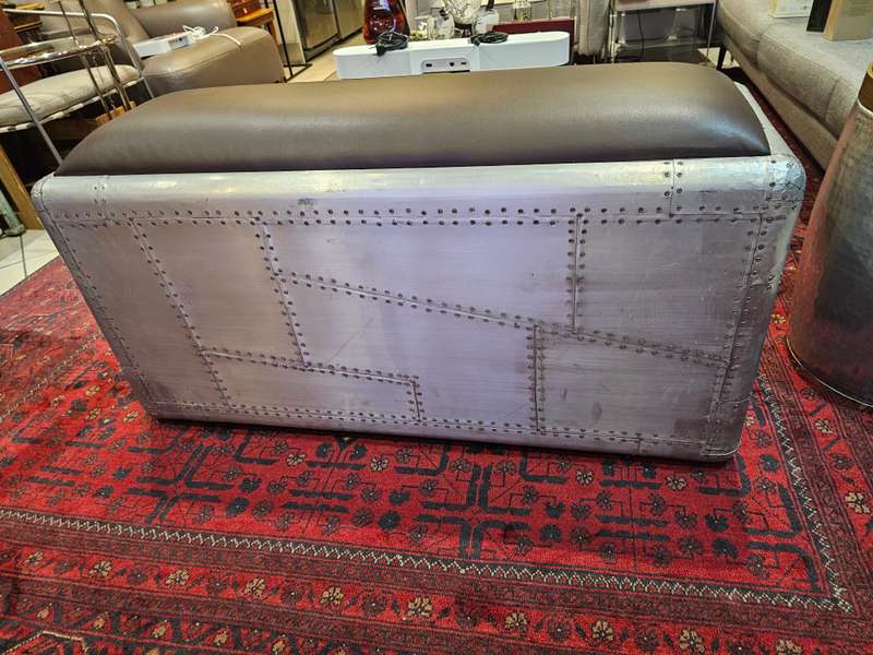 Aviator Style 2 Drawer Aluminium Bench