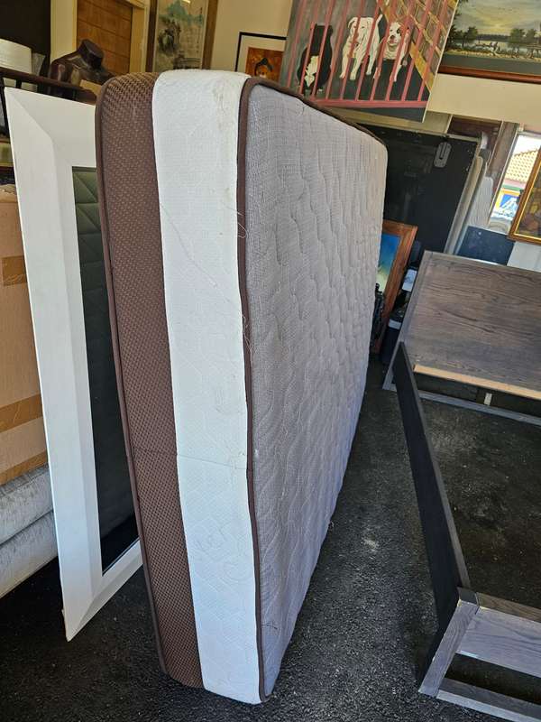 Weylandts Spati Double Sleigh Bed, Single Pedestal, and Chirocare Orthopaedic Mattresses