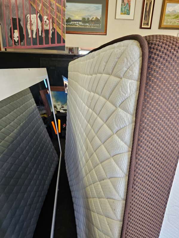 Weylandts Spati Double Sleigh Bed, Single Pedestal, and Chirocare Orthopaedic Mattresses