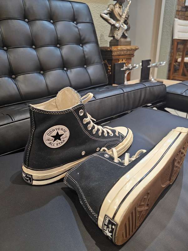 Converse Men's Chuck 70 Hi Canvas Black Sneakers