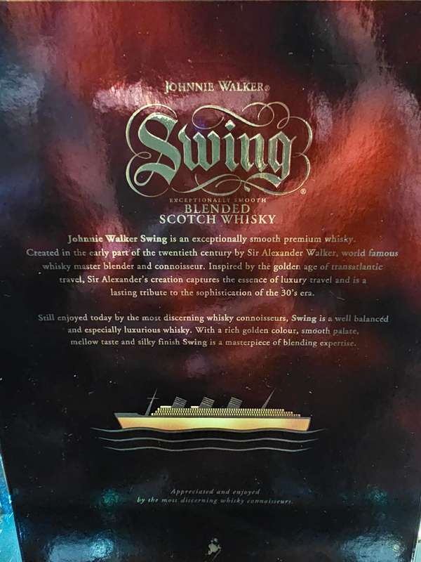 Johnnie Walker Swing 1970's Blended Scotch Whisky