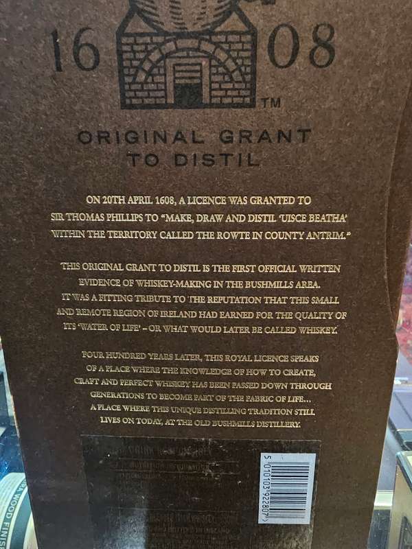 Bushmills 1608 400 Years Anniversary Edition Irish Whiskey