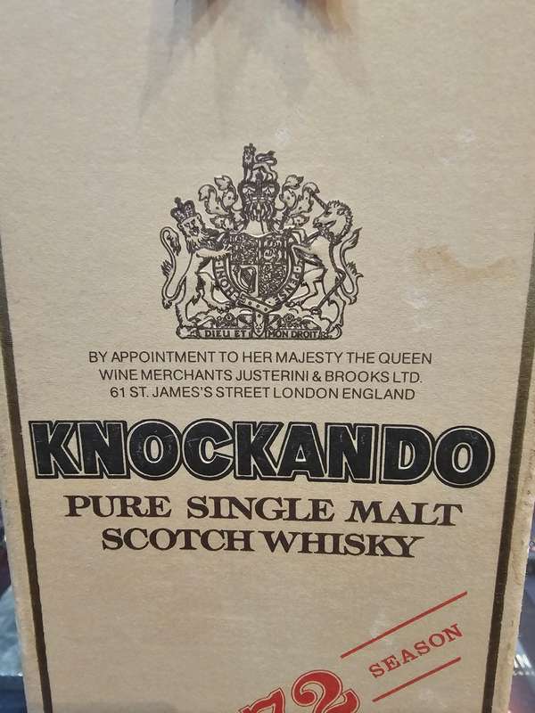 Knockando Pure Single Malt Scotch Whisky 12 Year Old -1972 Vi ntage