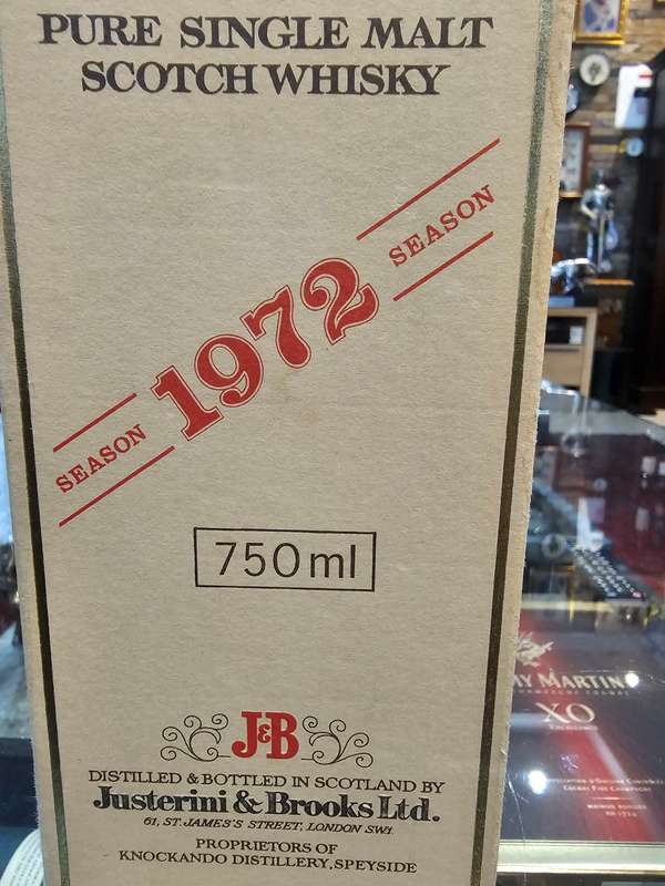 Knockando Pure Single Malt Scotch Whisky 12 Year Old -1972 Vi ntage