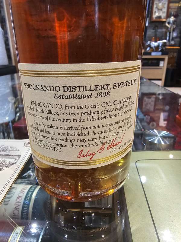 Knockando Pure Single Malt Scotch Whisky 12 Year Old -1972 Vi ntage