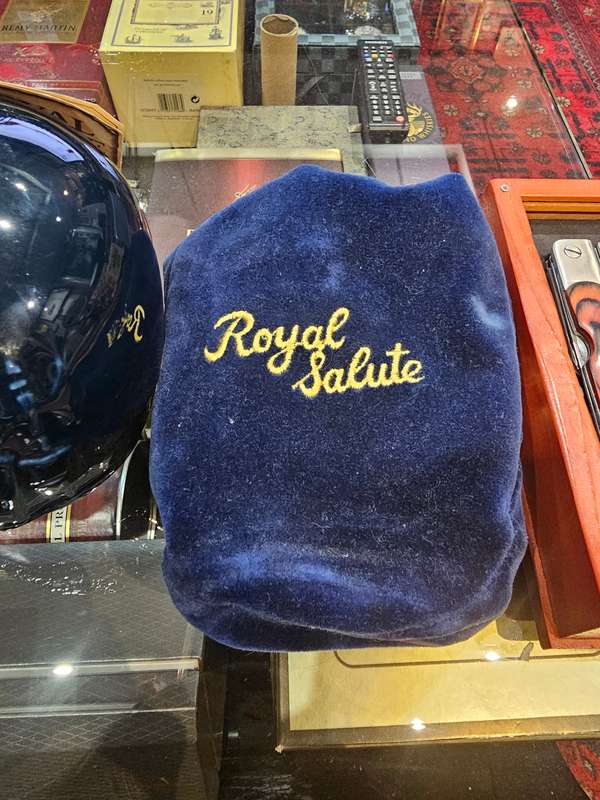 CHIVAS BROTHERS 21 YEAR OLD ROYAL SALUTE SCOTCH WHISKY - FULL AND SEALED - IN VELVET BAG WITH BOX