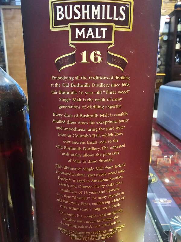 Bushmills Malt 16 Year Old Whisky
