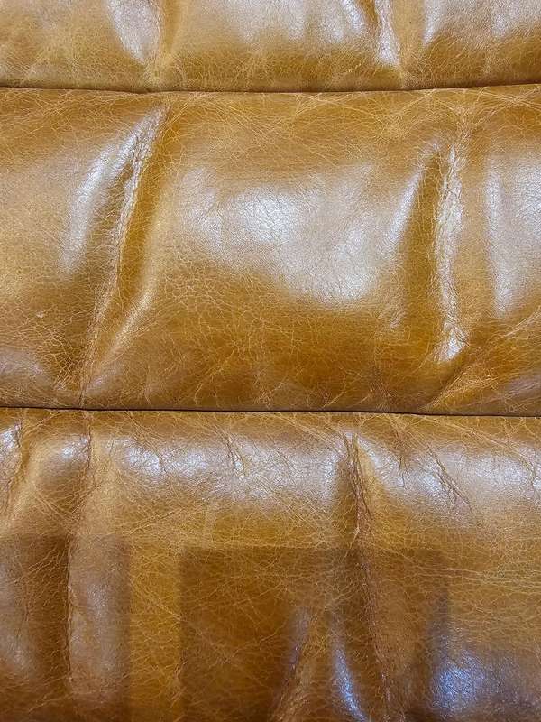 Lounger Chair - Stainless Steel and Brown Leather