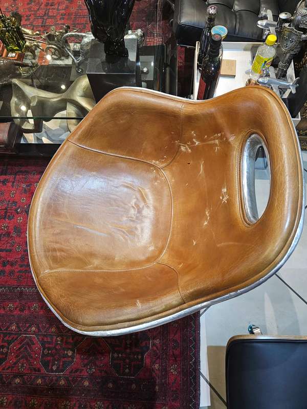 Falcon Occasional Leather Swivel Chair