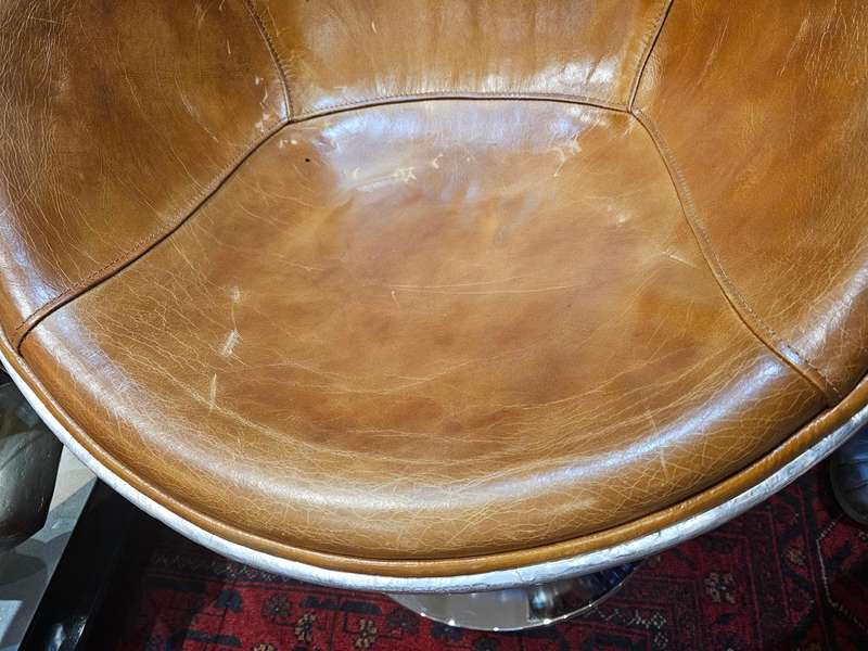 Falcon Occasional Leather Swivel Chair