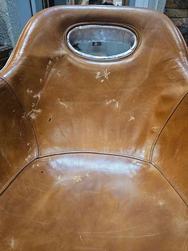 Falcon Occasional Leather Swivel Chair