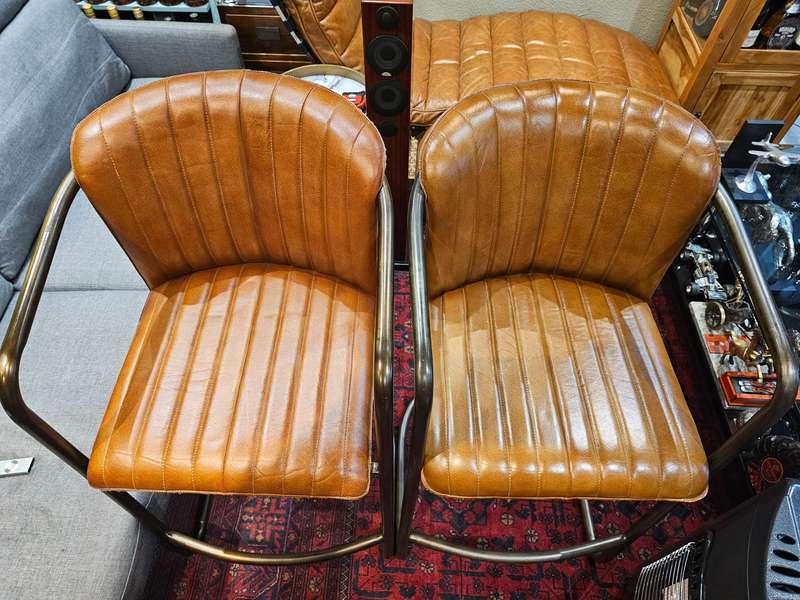 Arizona Leather Tall Bar Chairs