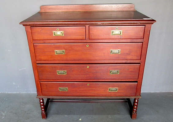 Antique Military Style Chest of Drawers