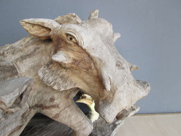 African Elephant Driftwood Sculpture
