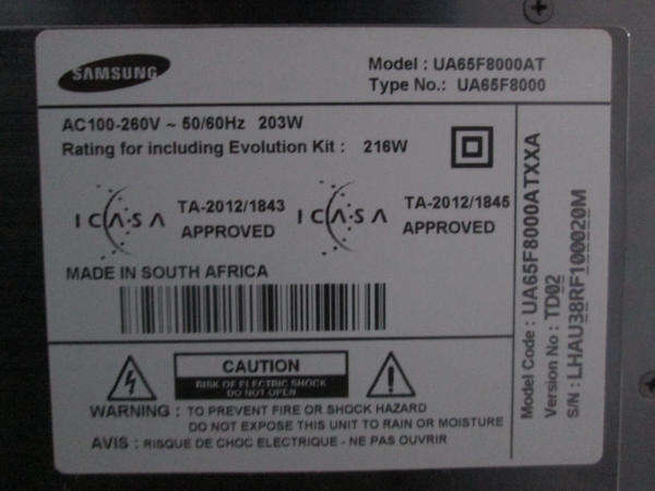 Samsung UA65F8000 Premium Smart 3D LED TV