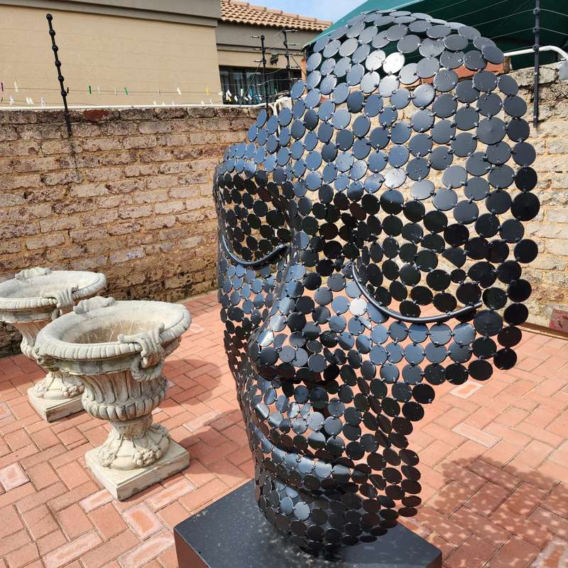 Metal Washers Mask Sculpture