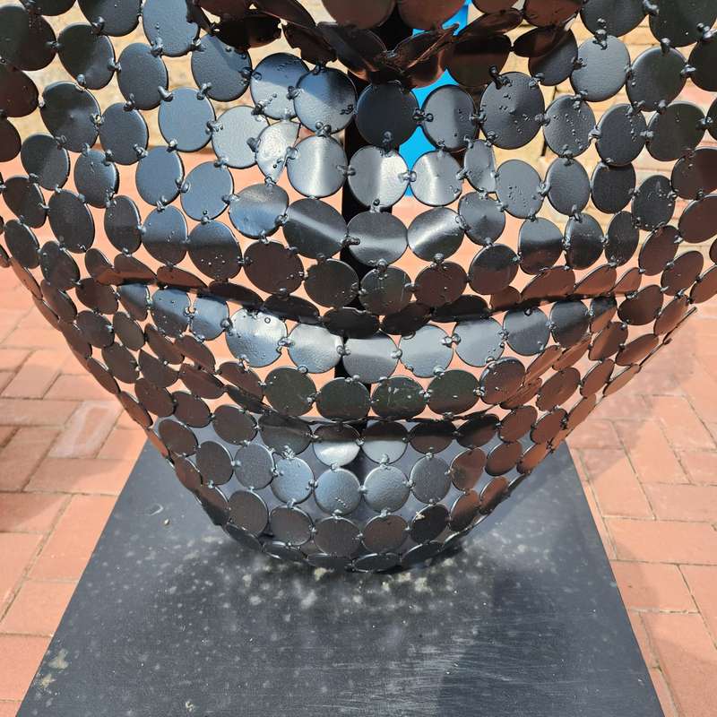 Metal Washers Mask Sculpture