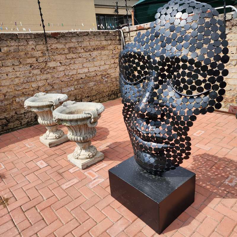 Metal Washers Mask Sculpture