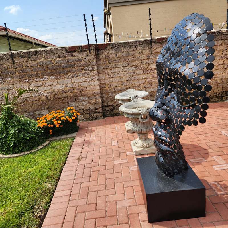 Metal Washers Mask Sculpture