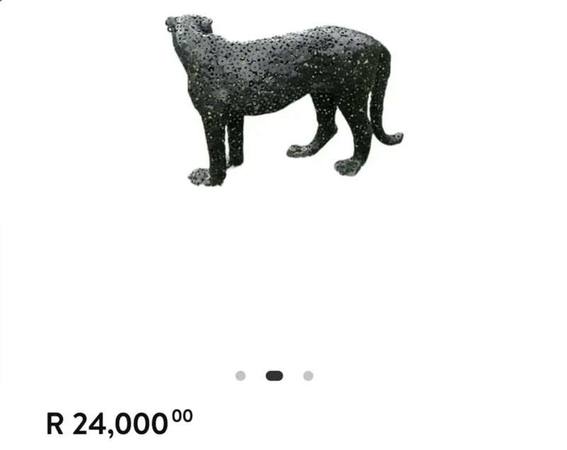 Leopard Metal Washers Sculpture