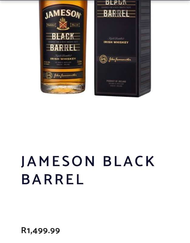 Jameson Black Barrel Reserve Series 1 Litre