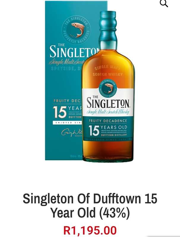 Singleton of Dufftown 15 Year Old Whisky