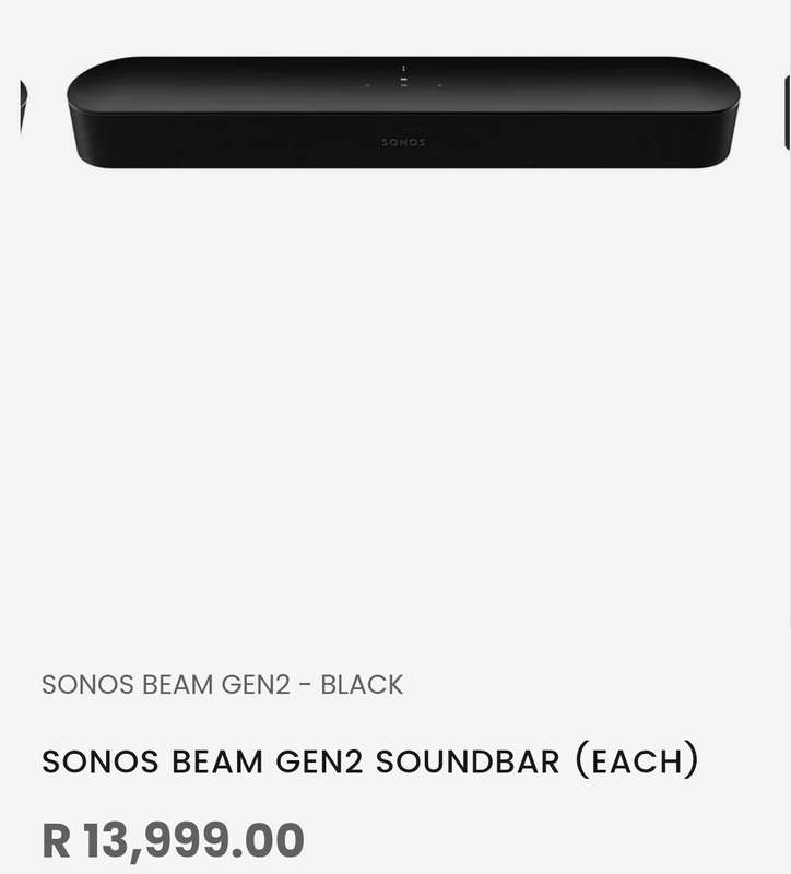 Sonos Beam Gen 2 Smart Wireless Soundbar