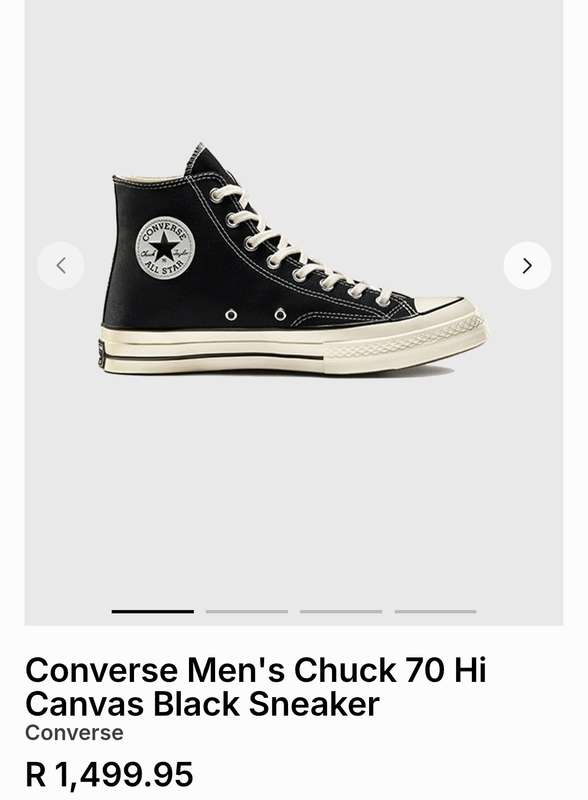Converse Men's Chuck 70 Hi Canvas Black Sneakers