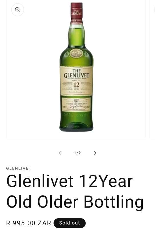 Glenlivet 12Year Old Older Bottling Whisky