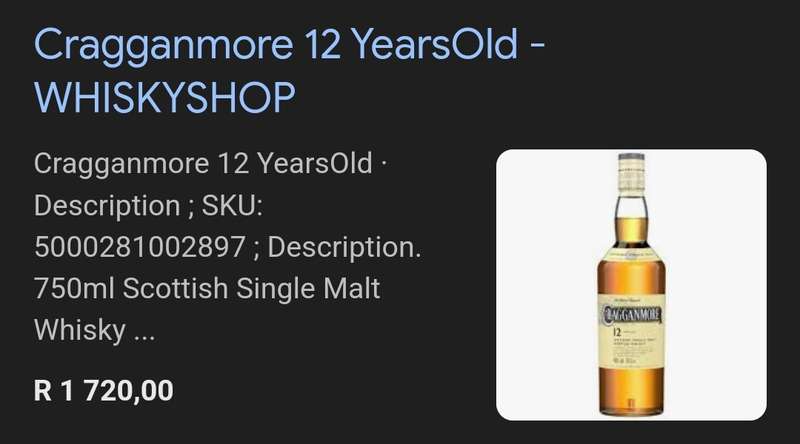 Cragganmore 12 Year Speyside Single Malt Whisky