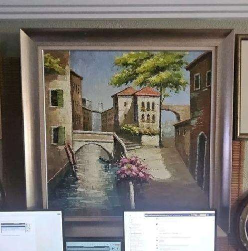 Large Framed Oil Painting