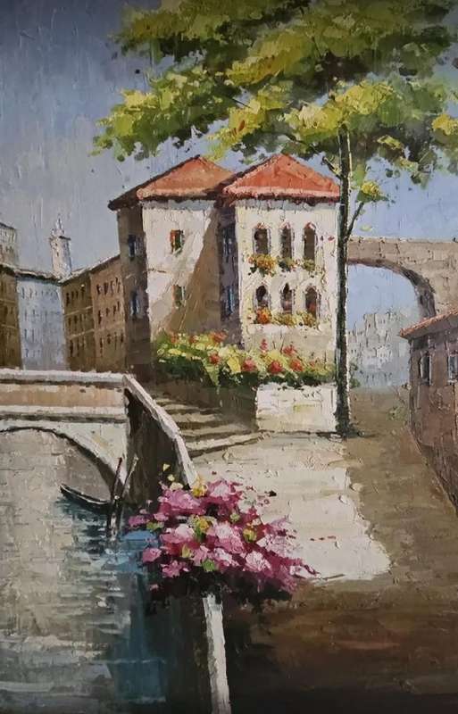 Large Framed Oil Painting