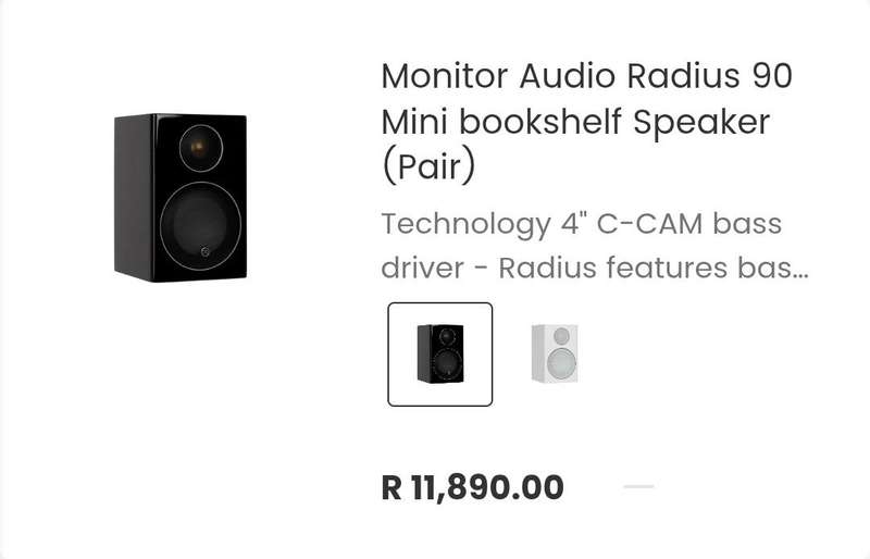 Monitor Audio Radius 90 Bookshelf and Radius 180 Centre Speakers