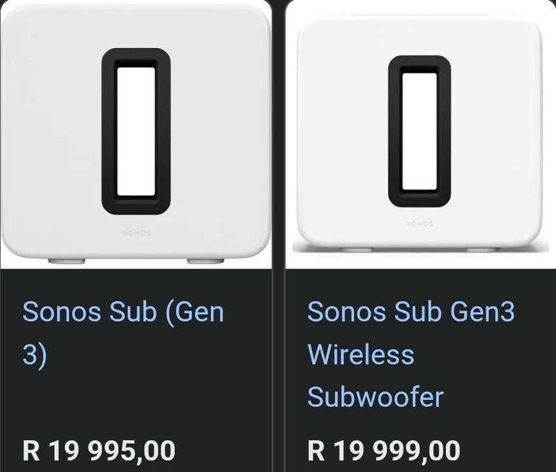 Sonos Gen 3 Smart Wireless Subwoofer - White.