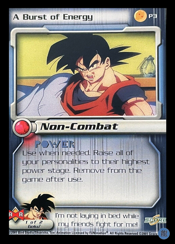 CCG Dragon Ball Z Collectable Cards - A Burst of Energy - NoP3