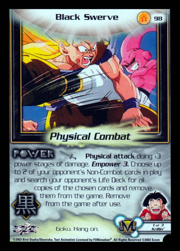 CCG Dragon Ball Z Collectable Cards - Black Swerve - No098