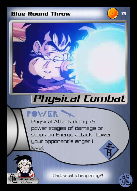 CCG Dragon Ball Z Collectable Cards - Blue Round Throw - No13