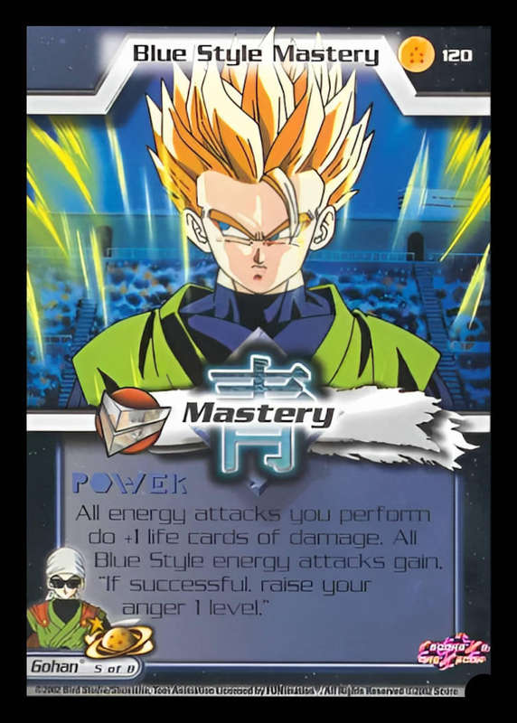 CCG Dragon Ball Z Collectable Cards - Blue Style Mastery - No120