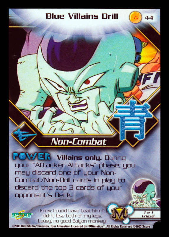CCG Dragon Ball Z Collectable Cards - Blue Villains Drill - No044