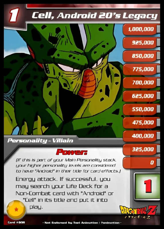 CCG Dragon Ball Z Collectable Cards - Cell, Android 20's Legacy - No008
