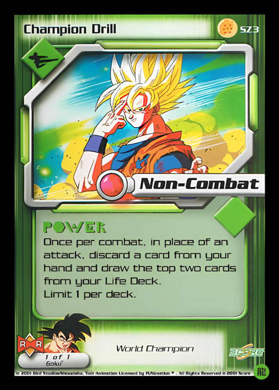 CCG Dragon Ball Z Collectable Cards - Champion Drill - NoSZ3