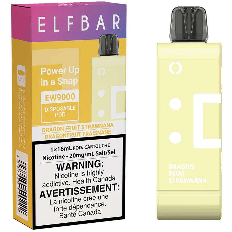 Elf Bar - EW9000 Disposable Vape Pod - 5% - Dragon Strawnana