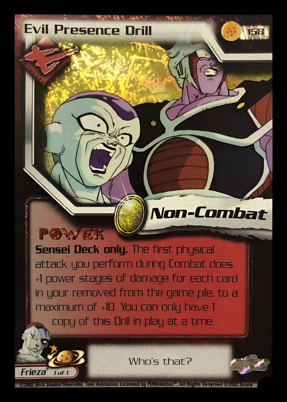 CCG Dragon Ball Z Collectable Cards - Evil Presence Drill - No158