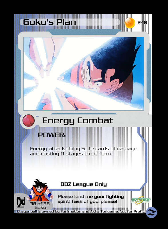 CCG Dragon Ball Z Collectable Cards - Goku's Plan - No248