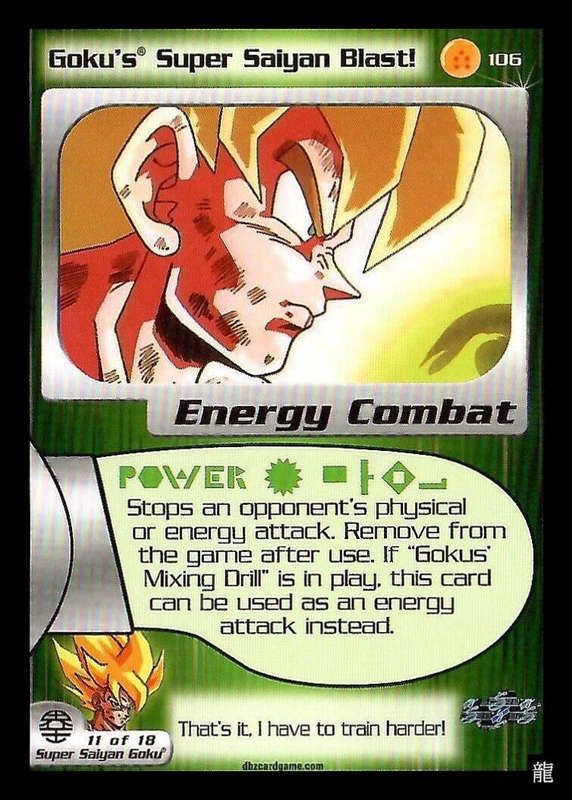 CCG Dragon Ball Z Collectable Cards - Goku's Super Saiyan Blast - No106