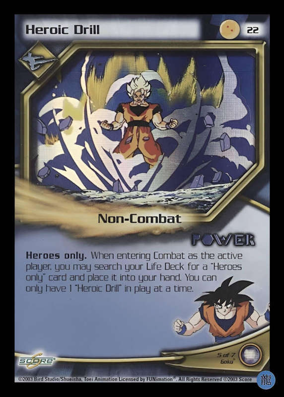 CCG Dragon Ball Z Collectable Cards - Heroic Drill - No22